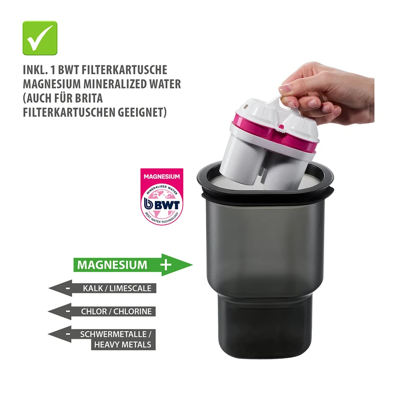 Tischwasserfilter PURALIS Glas inkl. Filterkartusche