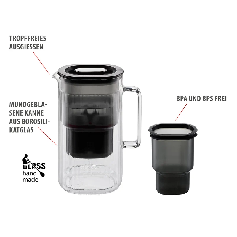 Tischwasserfilter PURALIS Glas inkl. Filterkartusche