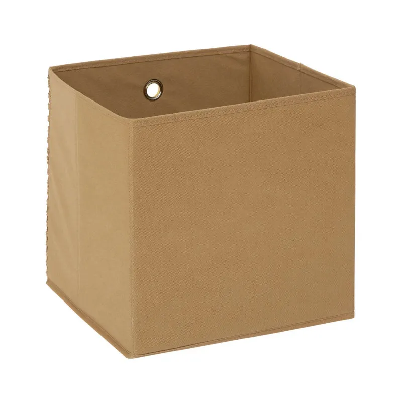 Opbergmand met geweven patroon bruin Five®