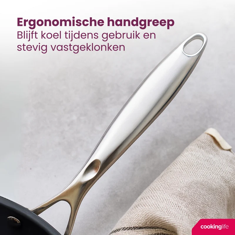 Cookinglife Bratpfanne Revolt Ø 24 cm – geeignet für alle Wärmequellen – keramische Antihaftbeschichtung