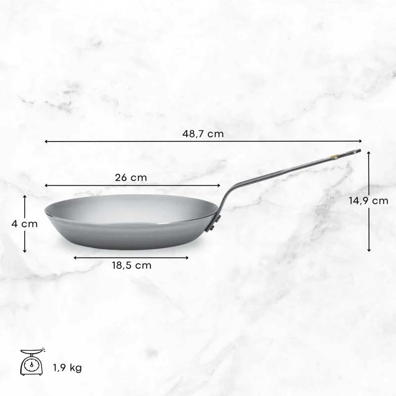 De Buyer Bratpfannenset Mineral B Element 3-teilig - ø 20, 24 & 28 cm - ohne Antihaftbeschichtung