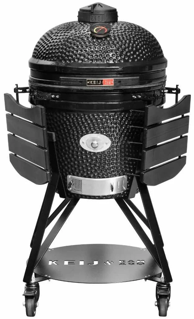 Keij Kamado Pro - Starterset Groß Schwarz - Kamado BBQ Grill Set