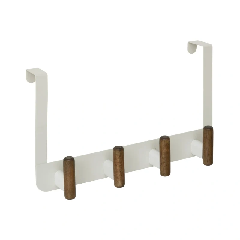 Deurkapstok stompe deur metaal/hout 4 haken Five® Cassie