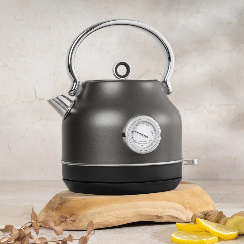 BerlingerHaus Wasserkocher Matt Antrazit - mit Thermometer - 1,7 Liter - 2200W