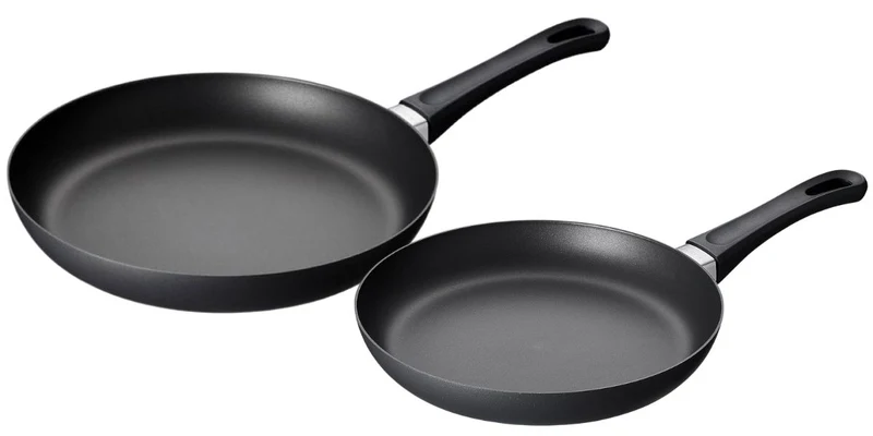 SCANPAN Bratpfannenset Classic Induction ø 24 & 28 cm - geeignet für alle Wärmequellen - Standard Antihaftbeschichtung