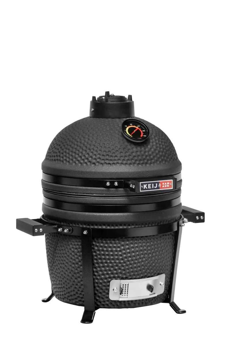 Keij Kamado Legend Compact Schwarz - Starterset - Grill