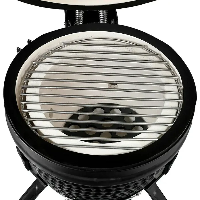 Bighorn Grill Kamado Mattschwarz - 13 Inch / 27 cm - Holzkohlegrill Pizzastein