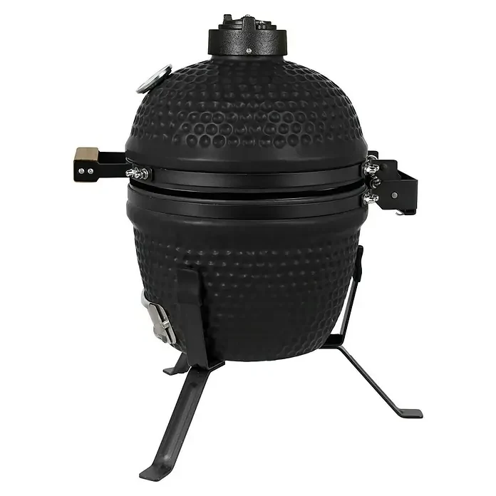 Bighorn Grill Kamado Mattschwarz - 13 Inch / 27 cm - Holzkohlegrill Pizzastein