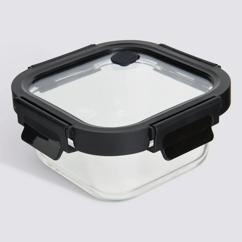 Vierkant vershoudbakje glas 500 ml Five®