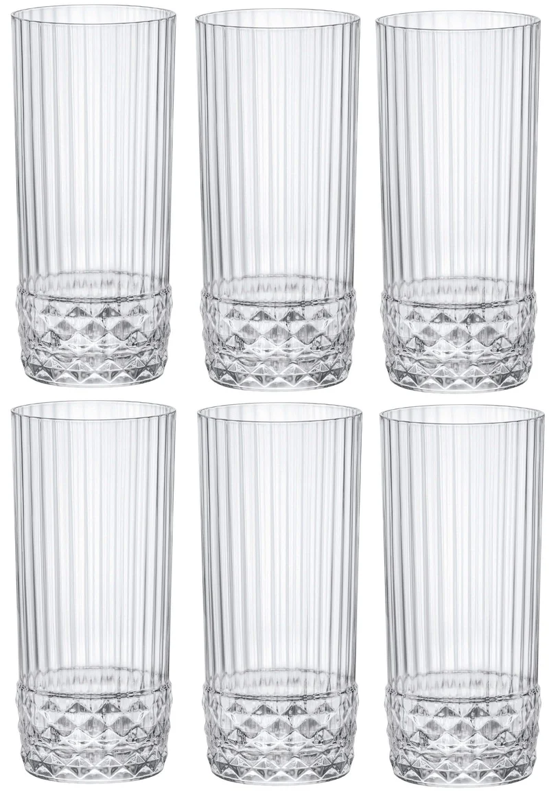 Cocktail-Set Dolle Mina - Karaffe 1,6 L mit 6 Longdrinkgläsern 490 ml, Barlöffel & Eiswürfelform