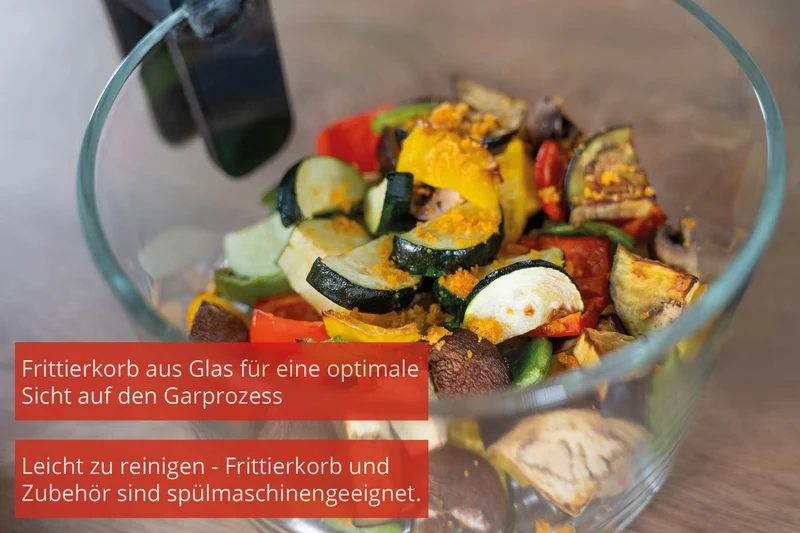 Heißluftfritteuse Glas