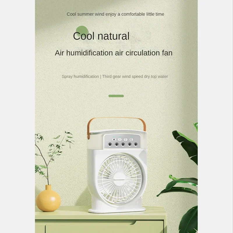 Draagbare Luchtkoeler Ventilator met Luchtbevochtiger en LED Nachtlampje