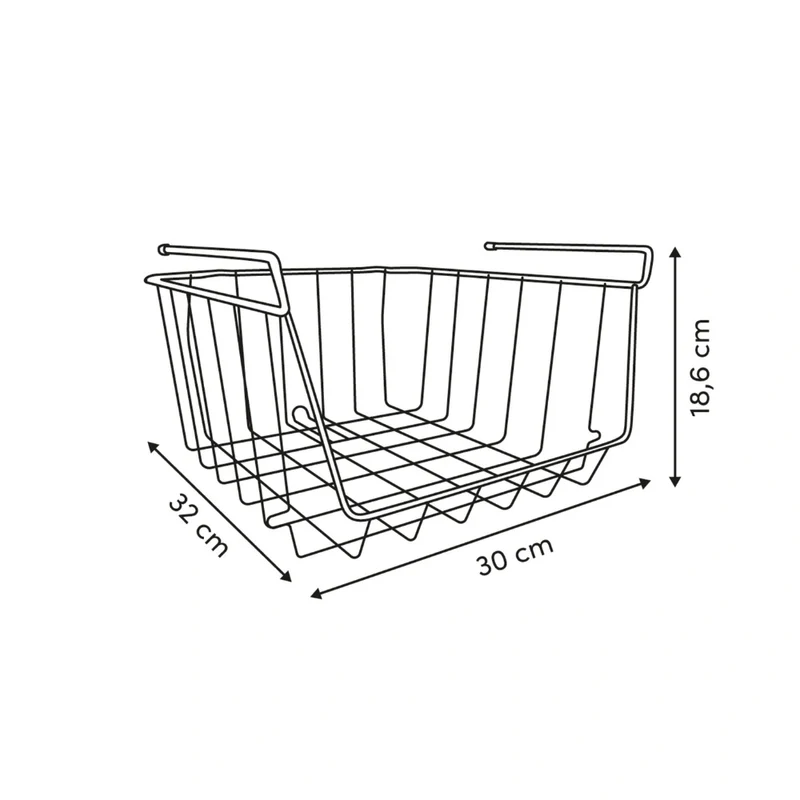 Hoge hangmand onder plank stapelbaar Five®