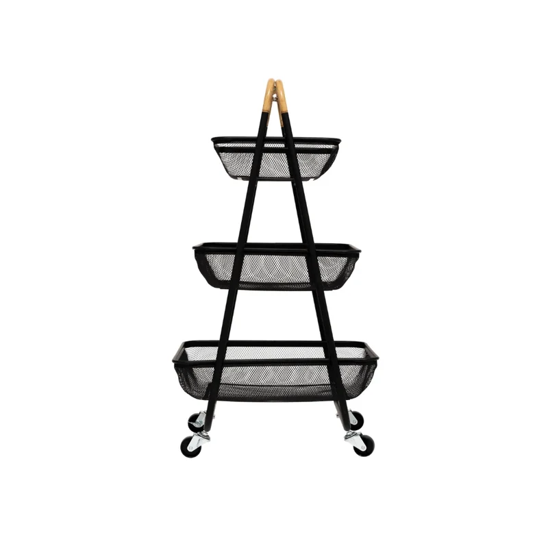 Zwarte trolley staal 3 laags Five®