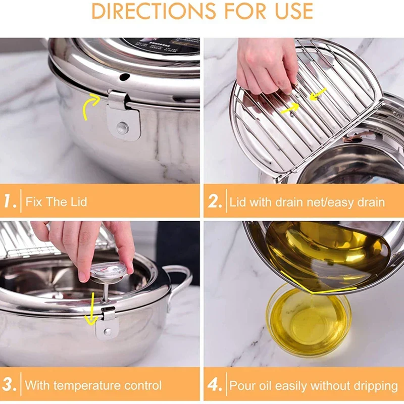 Meester-Fritteuse met Thermometer