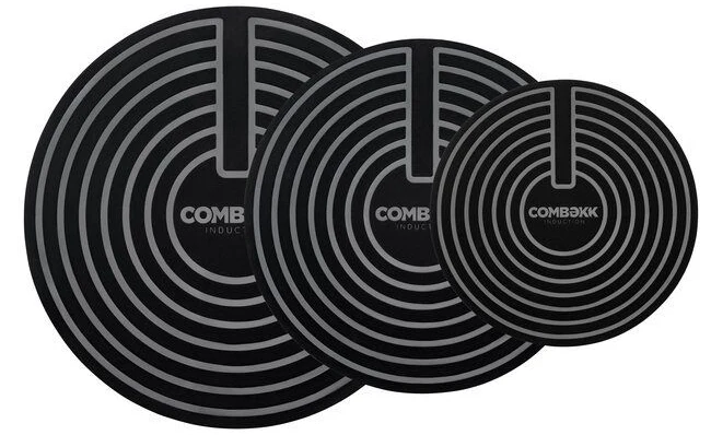 Combekk Induktionsmatte / Induktionskochfeld Schutzmatte Silikon - Ø 18 / 24 / 28 cm - 3 Stück