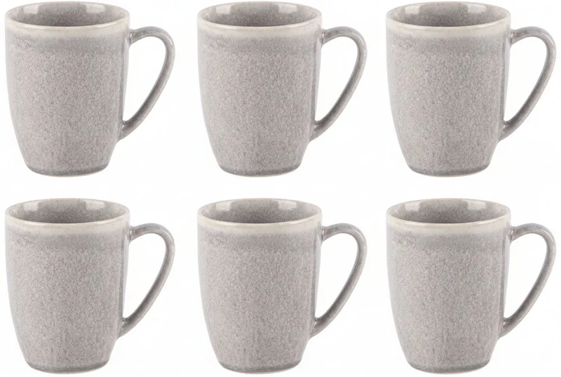 Cookinglife Kaffeetassen Breeze Grau 315 ml – 6 Stück