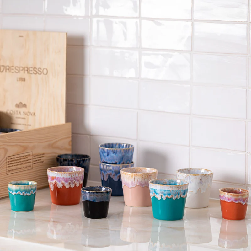 Costa Nova Espresso Tassen Grespresso Multicolor 80 ml - 40 Stück - Geschenkbox