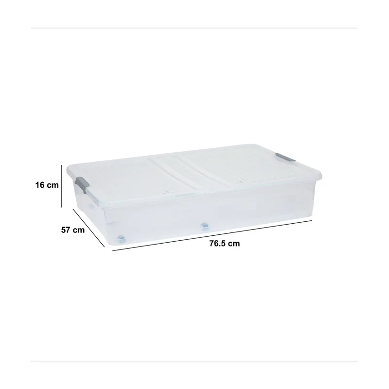 Opbergbox onder bed op wielen en klapdeksel 53 liter Five®