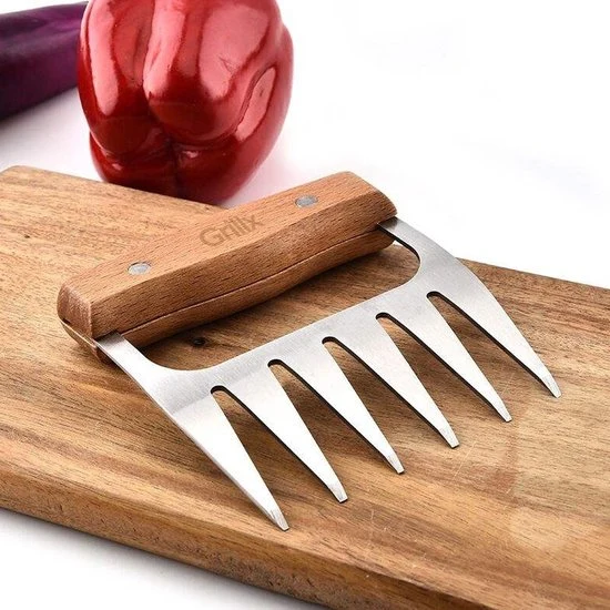Cookinglife Pulled Pork Set BBQ-Kit 5-Teilig - Fire & Flavour - Fleischkrallen, Injector & Rub