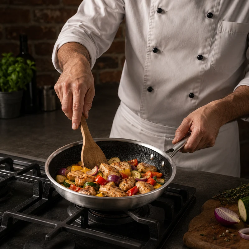 Cookinglife Bratpfannenset HexaCook Hybride Pfanne 3-teilig - ø 20, 24 & 28 cm - NON STICK - geeignet für alle Wärmequellen - keramische Antihaftbeschichtung