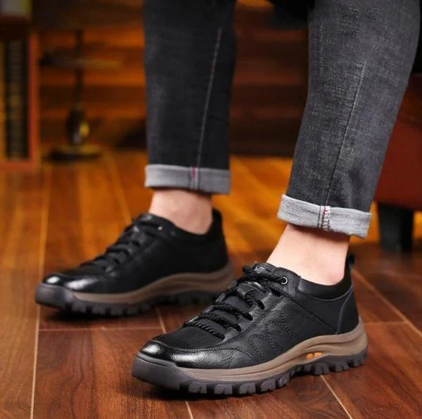 Comfortabele en Waterdichte Orthopedische Lederen Schoenen voor Heren