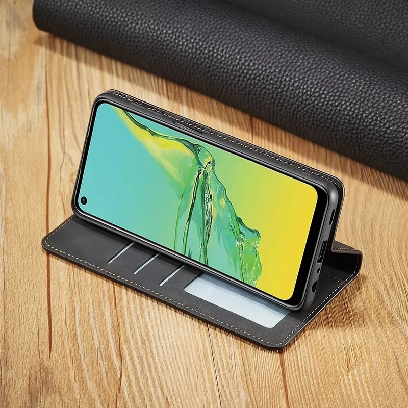 Samsung Hoes: Magnetische Lederen Tas voor Stijlvolle Bescherming