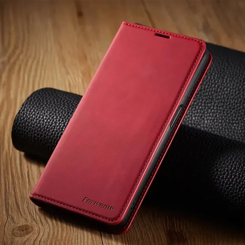 Samsung Hoes: Magnetische Lederen Tas voor Stijlvolle Bescherming
