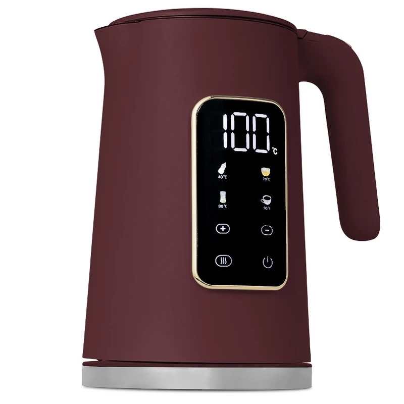 BerlingerHaus Wasserkocher Digital Matt Bordeaux - Temperatureinstellung - 1,7 Liter - 2200W