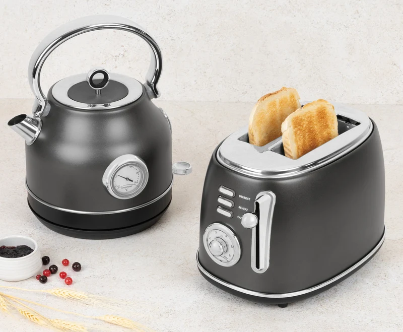 BerlingerHaus Toaster Mat Anthrazit - 2 Schlitze - 850 W