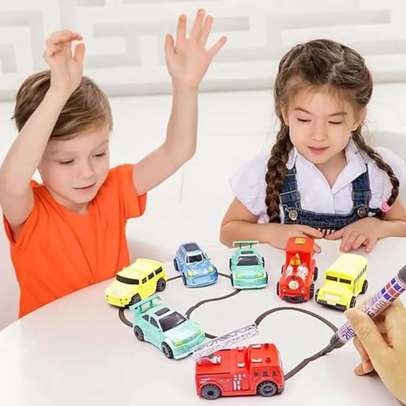De magische auto die je tekeningen volgt alsof het magie is