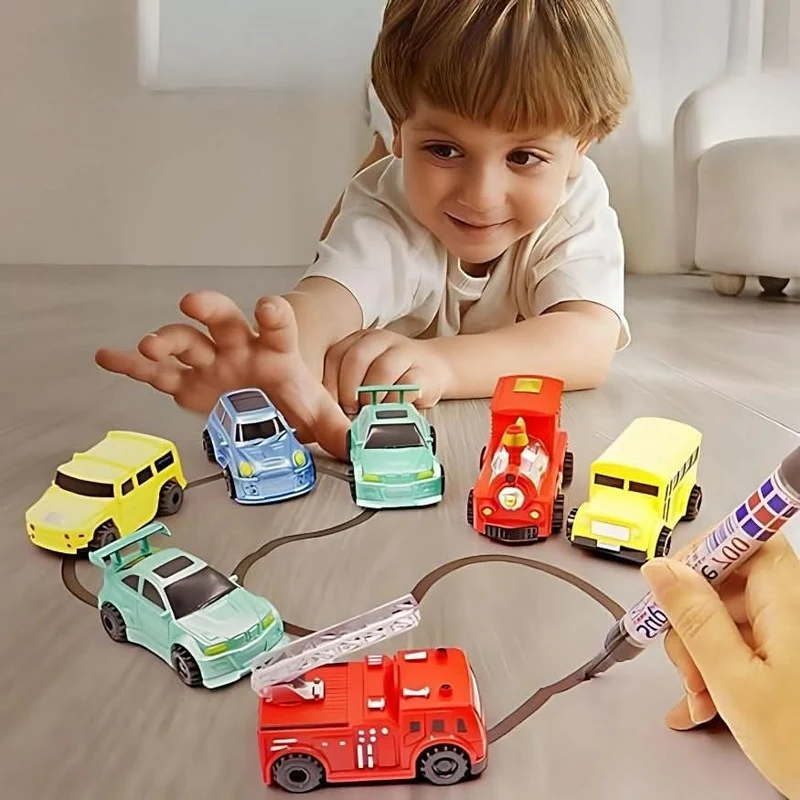 De magische auto die je tekeningen volgt alsof het magie is