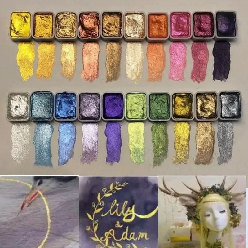 Parelmoer aquarel – Intense schittering en stralende tinten