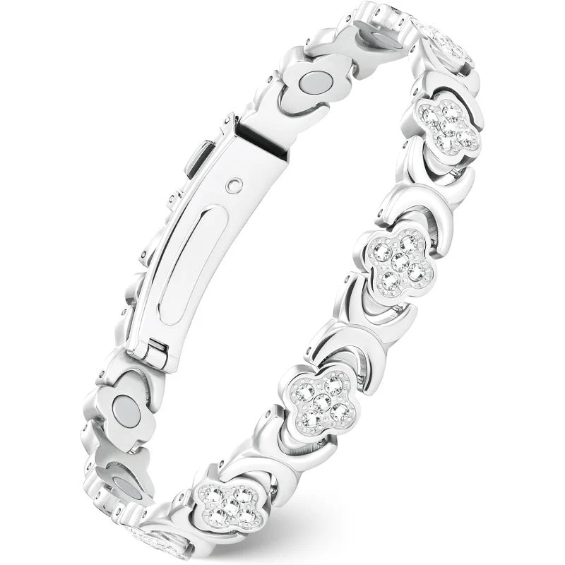 GlamClover Infinity Klaver Koper Magnetische Armband met Versteller