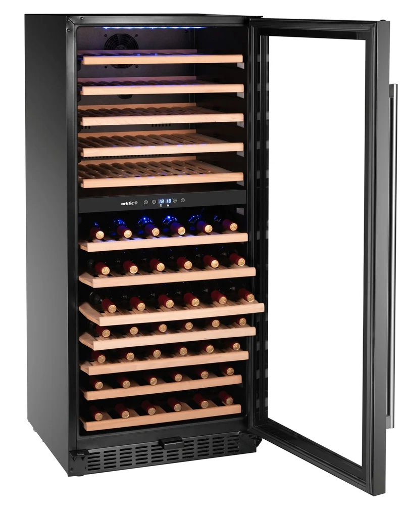 Arktic Weinkühlschrank / Wein-Klimaschrank für 124 Flaschen - 2 Zonen