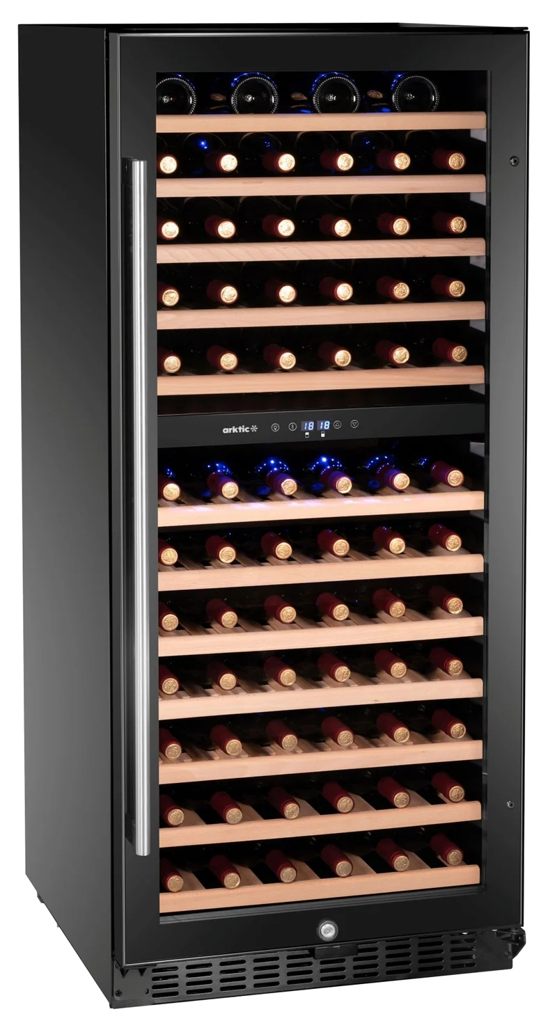 Arktic Weinkühlschrank / Wein-Klimaschrank für 124 Flaschen - 2 Zonen