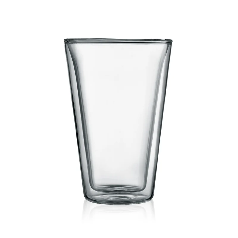 Bodum Doppeltwandige Latte Macchiato Gläser Kanne - Patentiertes Ventil - 400 ml - 6 Stück