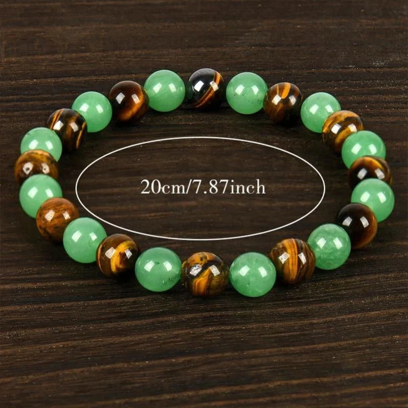 Rijkdom Bewaker Kristallen Armband – Aventurijn & Tijgeroog
