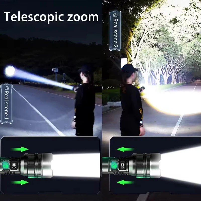 StormBeam Oplaadbare Zaklamp met Telescopische Zoom