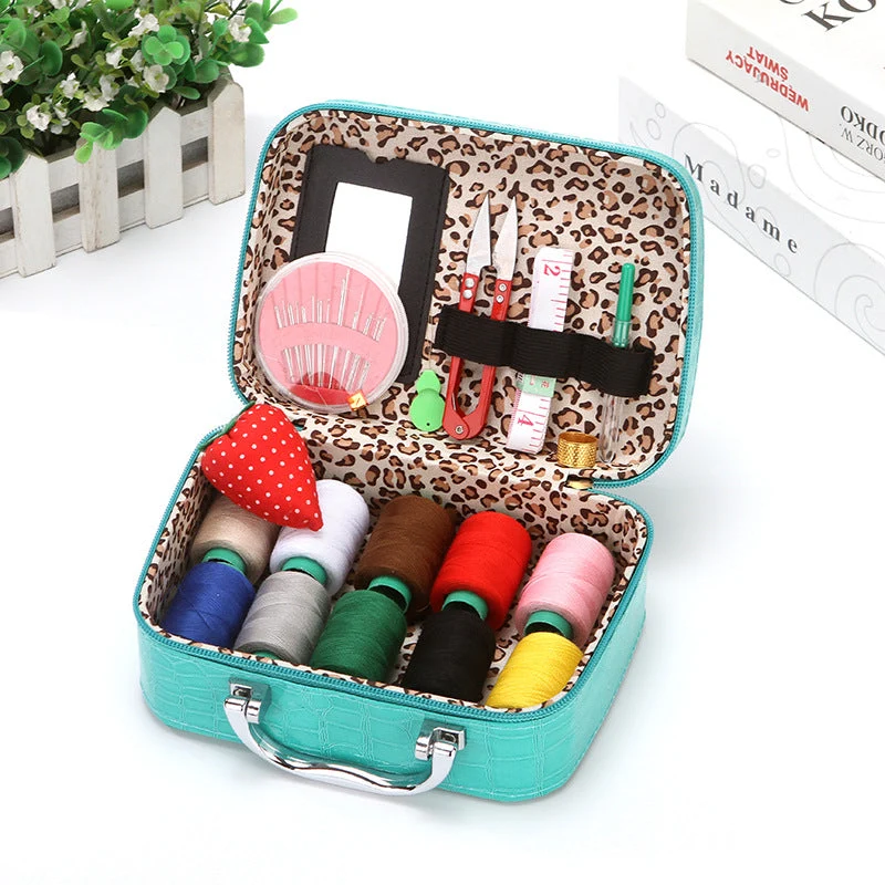 CraftVault Draagbare Naaikit in Faux Leren Tas