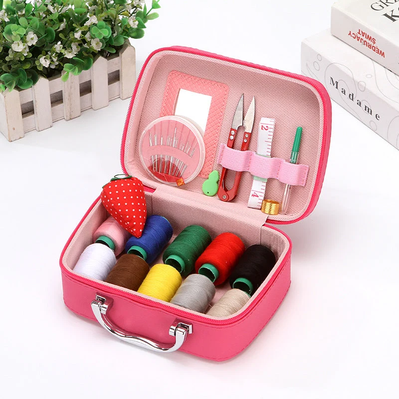 CraftVault Draagbare Naaikit in Faux Leren Tas