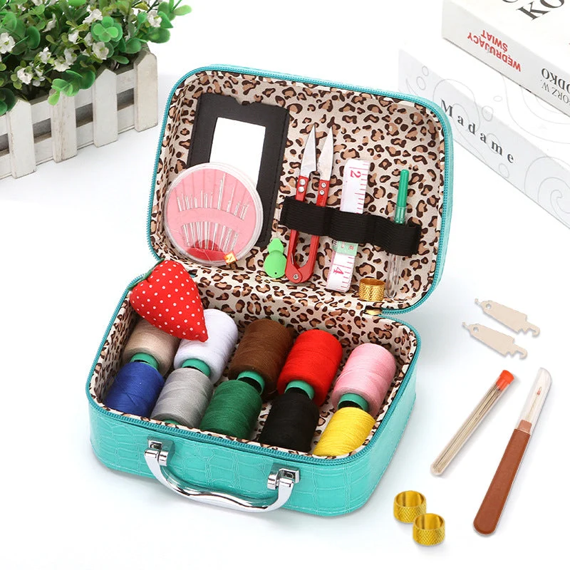 CraftVault Draagbare Naaikit in Faux Leren Tas