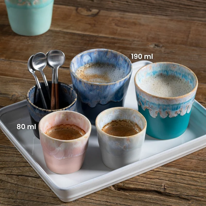 Costa Nova Espresso Tassen Grespresso Denim 80 ml - 8 Stück - Geschenkbox