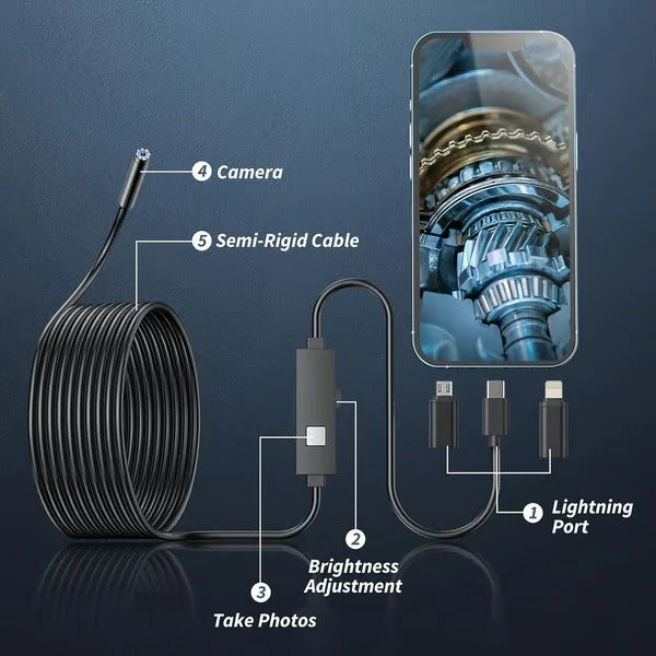 ZoomWand – Draagbare, telefooncompatibele inspectiecamera