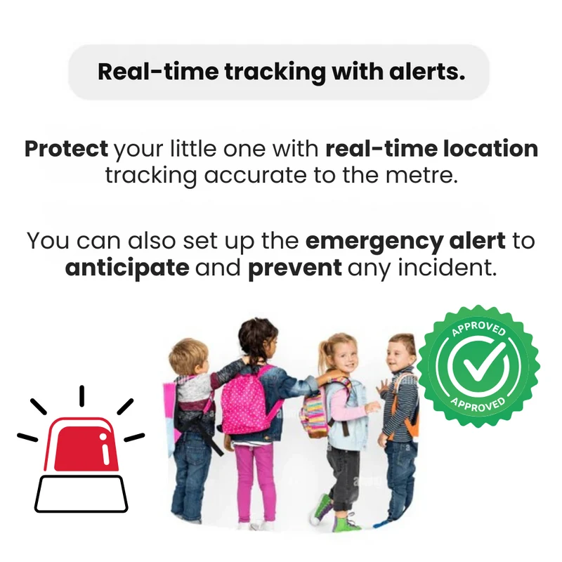 KidiSafe -Locator Voor Kinderen Met Live Locatie En SOS Waterdicht