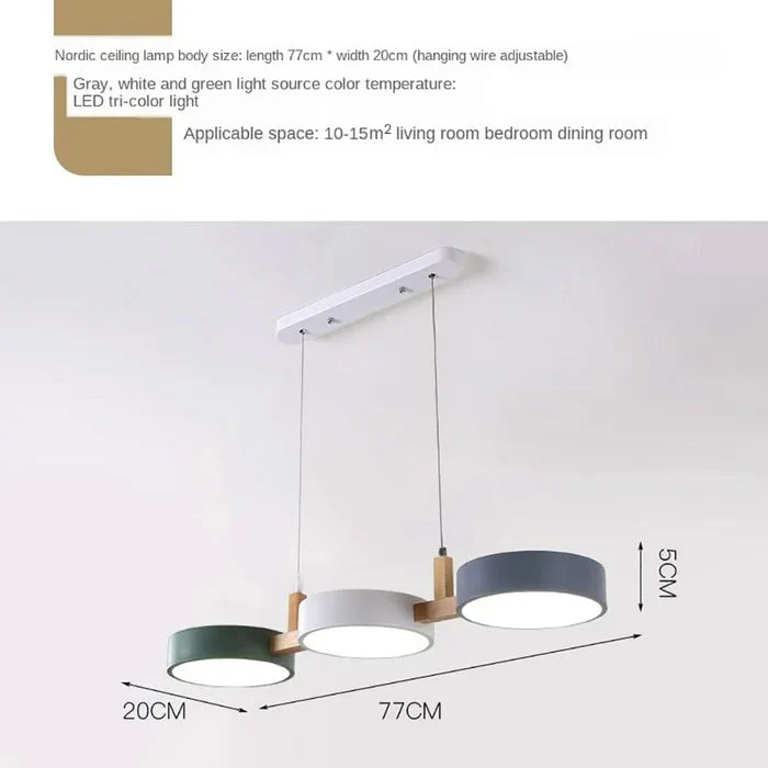 Noordse Flush Plafondlamp Met Meerdere Koppen Voor Keukens En Eetkamers