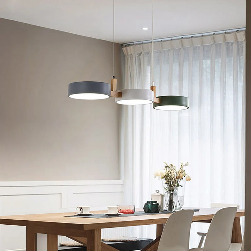 Noordse Flush Plafondlamp Met Meerdere Koppen Voor Keukens En Eetkamers