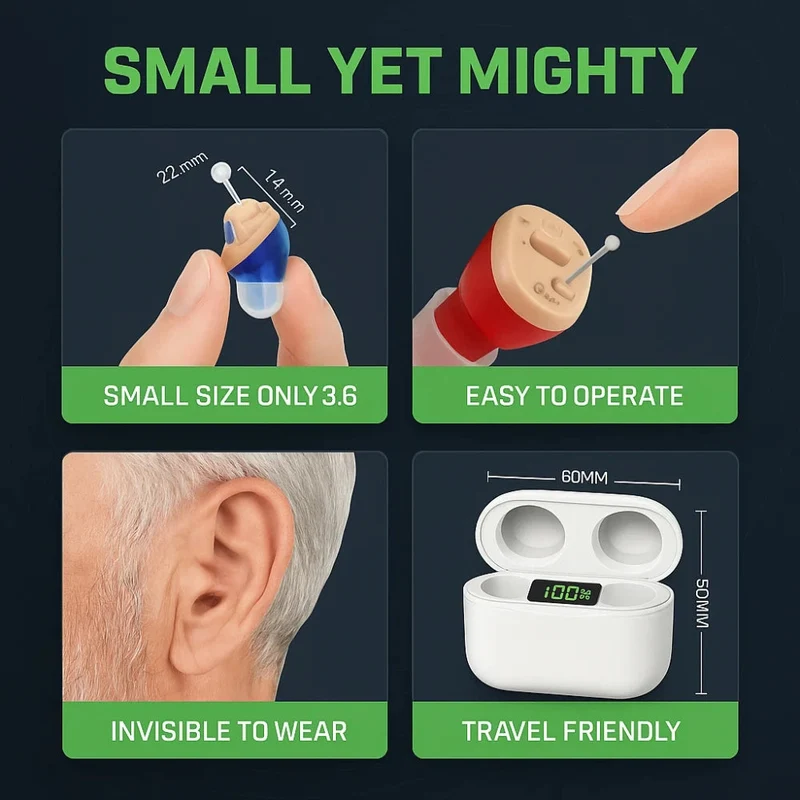AuroraOne Oplaadbare Hoortoestellen In Ear Met Kristalhelder Geluid