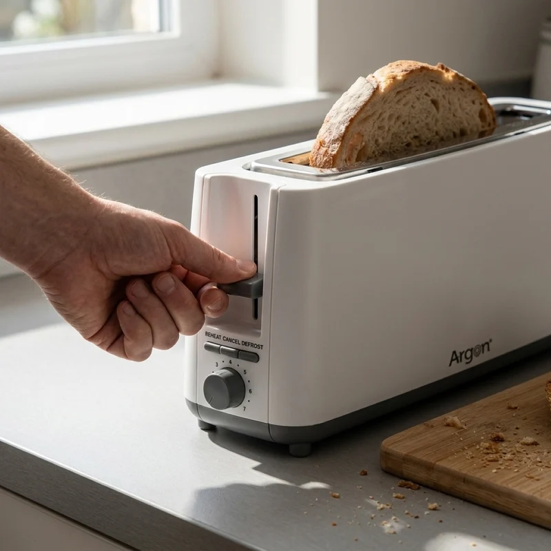 Argon Toaster Matt Weiß - 1 Lange Schlitze - 900 W
