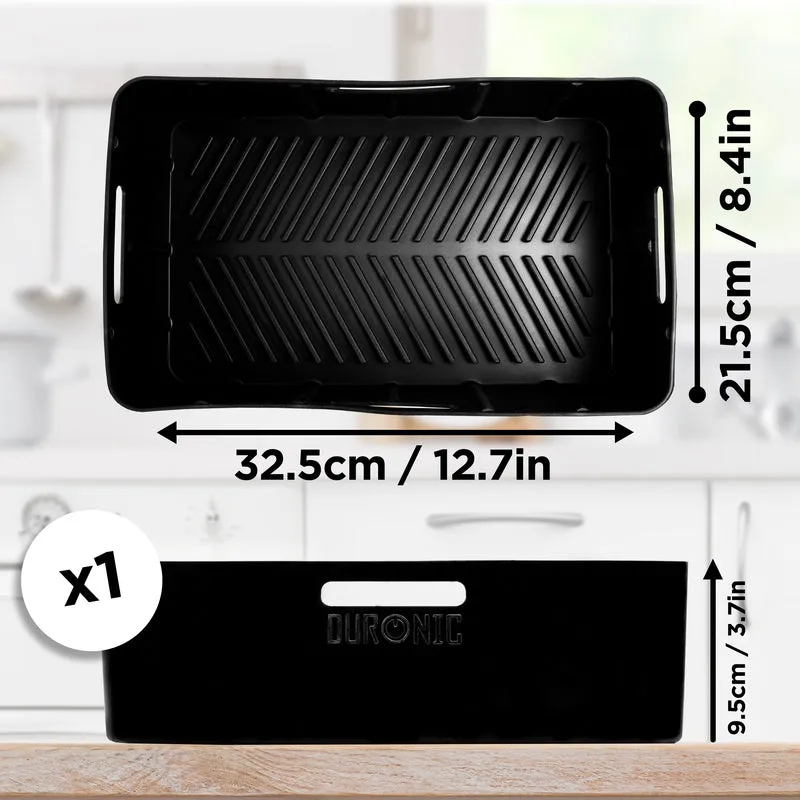 Duronic AFL2 Silikonform, ein Antihaft Silikoneinsatz, Wiederverwendbar, Airfryer- Zubehör, Airfryer Accesories, Kompatibel AF34 & AF24 & anderen Dualzone Airfryer